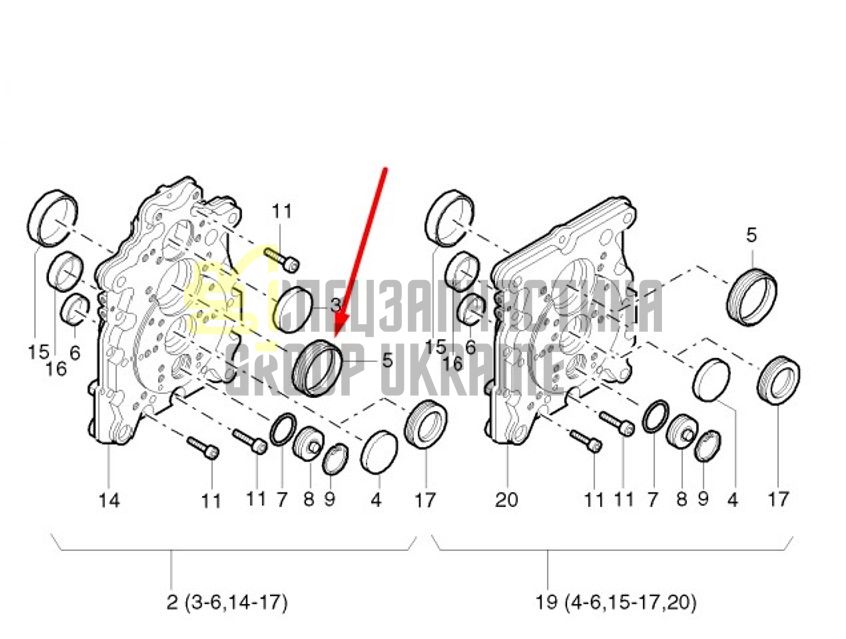 50325810 Сальник розподільного валу Hatz 1D31, 1D41, 1D50, 1D60, 1D81, 1D90