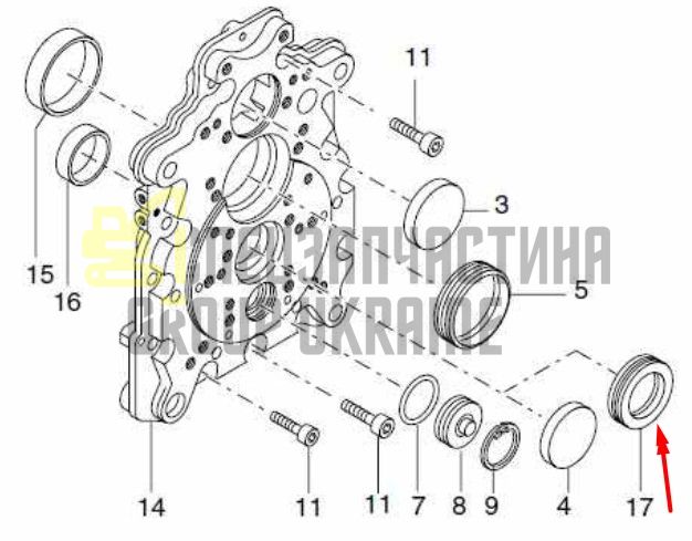 50364701 Сальник коленвала Hatz 1D81, 1D90