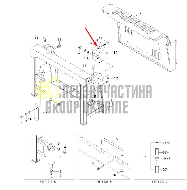 11EN-42330 Бачок розширювальний Hyundai R140, R160