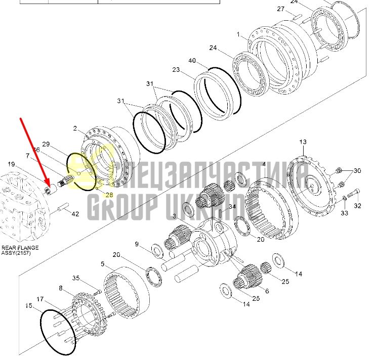 140F1024-0001 Муфта шліцьова для Hyundai R130LC3