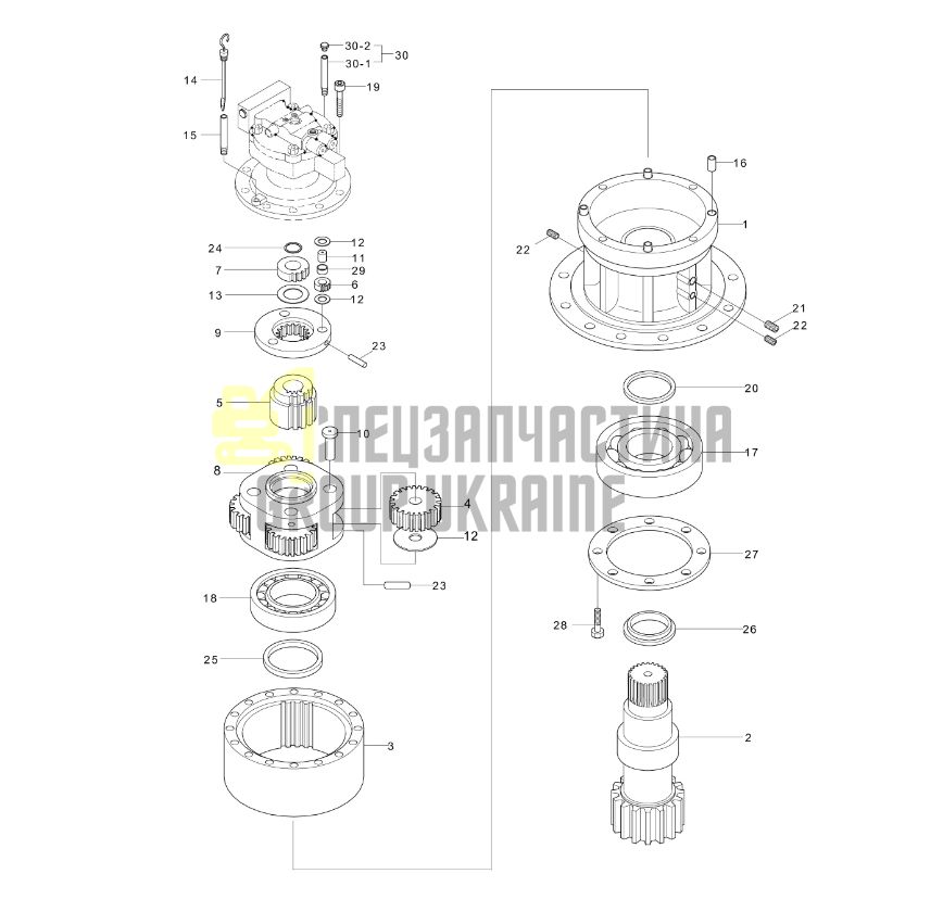 XKAQ-00271 Водило у зборі Hyundai R140LC-7, R160LC