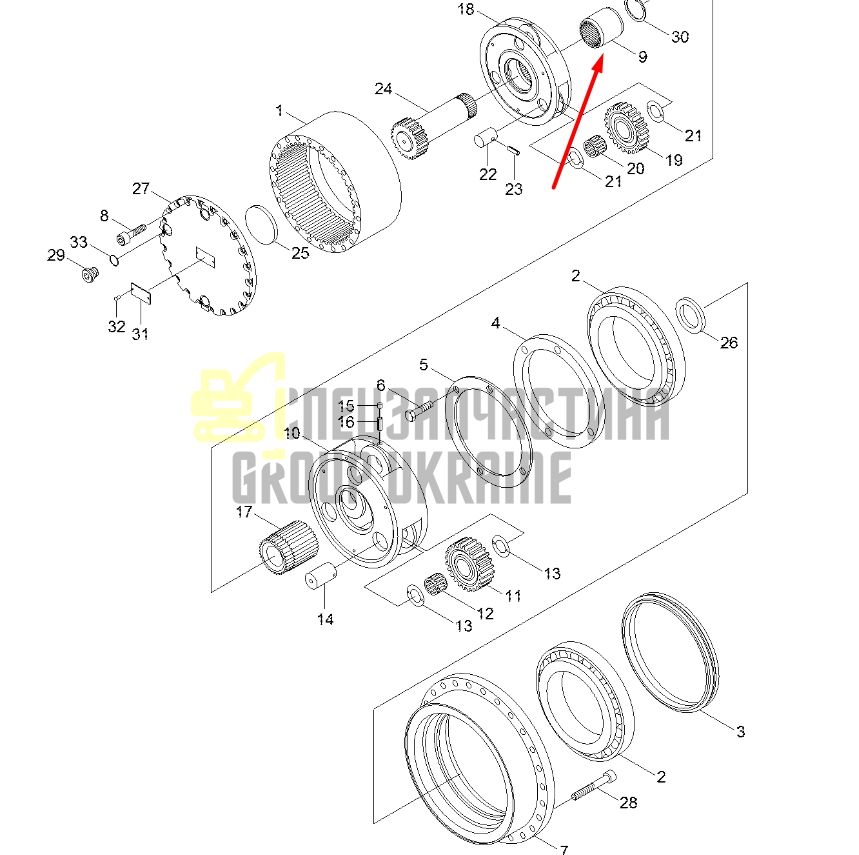 39Q8-42171 Муфта сполучна для Hyundai R300LC, R350LC