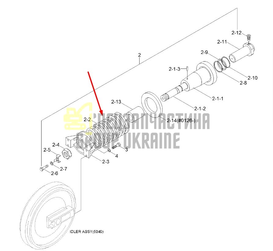 Hyundai 81EH.10065 Натягувач гусениці для R360LC7
