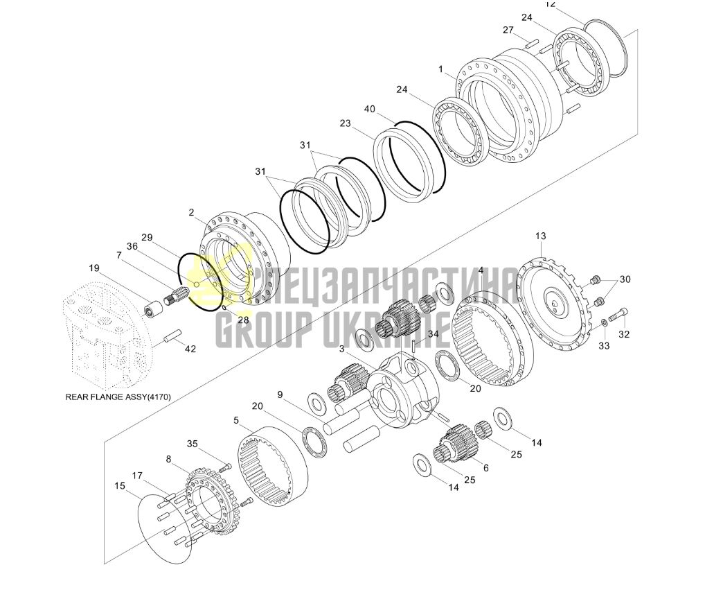 XKAH-00357 Направляюча коробки передач Hyundai R140LC-7, R160LC