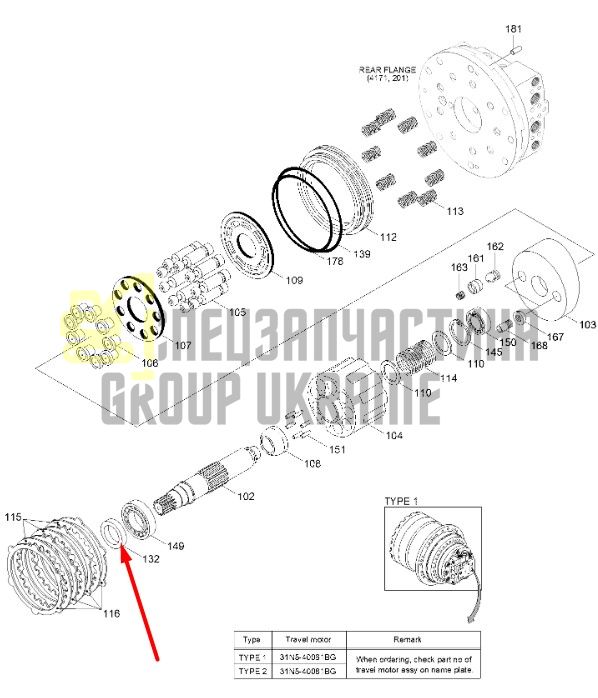 1.180-00631 Сальник гідромотора ходу для спецтехніки Doosan SOLAR 220LC-V