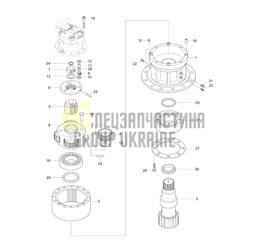 XKAQ-00272 Водило у зборі Hyundai R140LC-7, R160LC