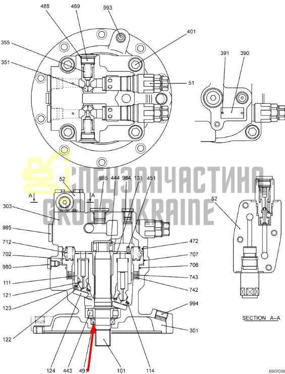AP2086F Сальник гідромотора ходу/повороту насоса K3V63DT NEW Holland E215 Kobelco SK210-6
