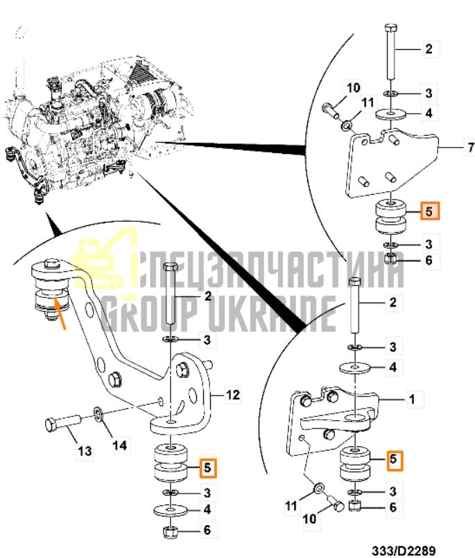 Купити JCB 242/00392 Подушка двигуна для 524, 527