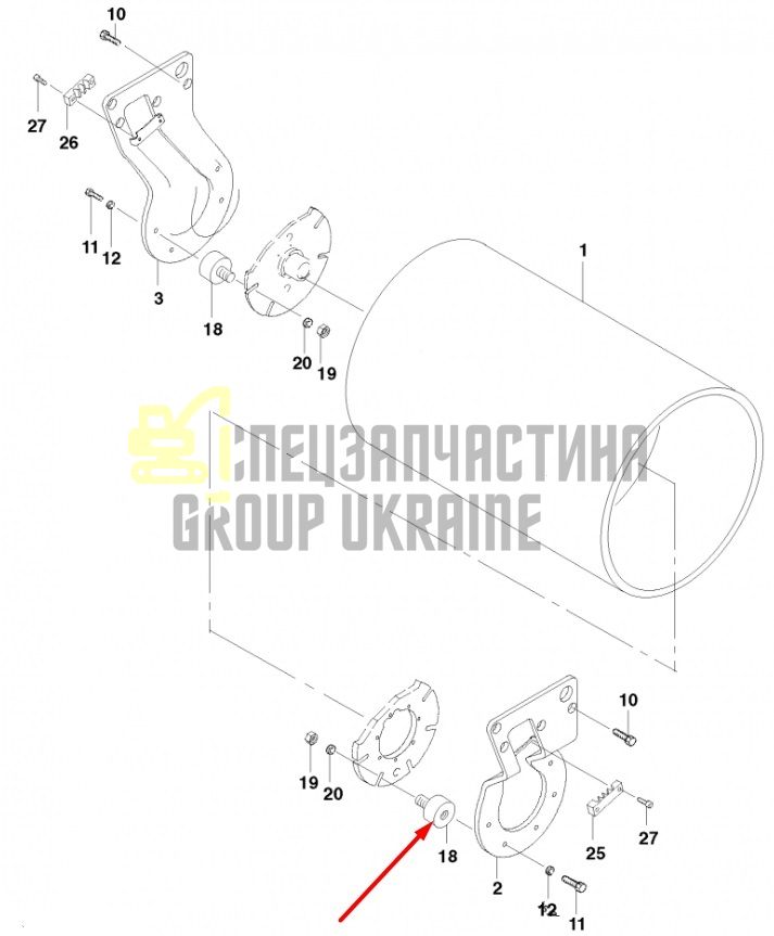 JCB 2622/33615 Подушка опори двигуна