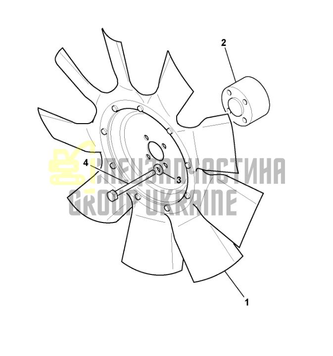 Купити JCB 262/36800 Крильчатка для 3CX, 444