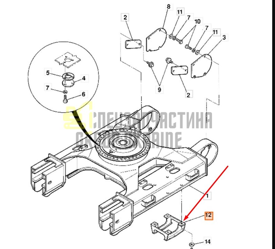 JCB 701/80544 Панель приладів для JS160W