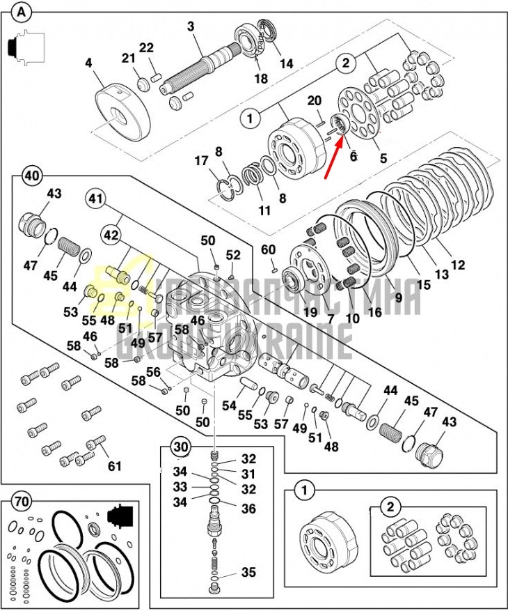 JCB 332/E5657 Сферична втулка JS115