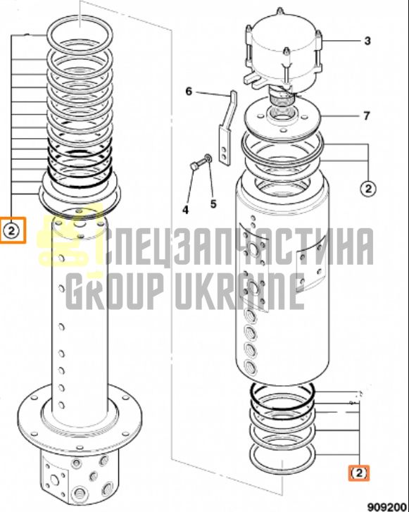Купити JCB 332/c3819 Ремкомплект сальників гідроциліндра для JS160W