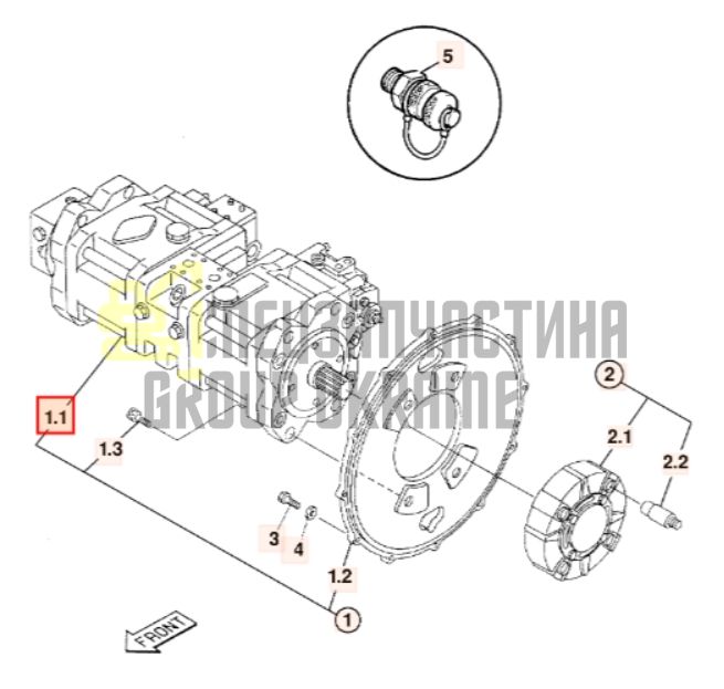 335/F2541 Гідравлічний насос JCB JS200, JCB JS205