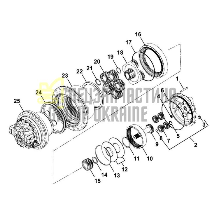 550/43656 Підшипник роликовий JCB JS200