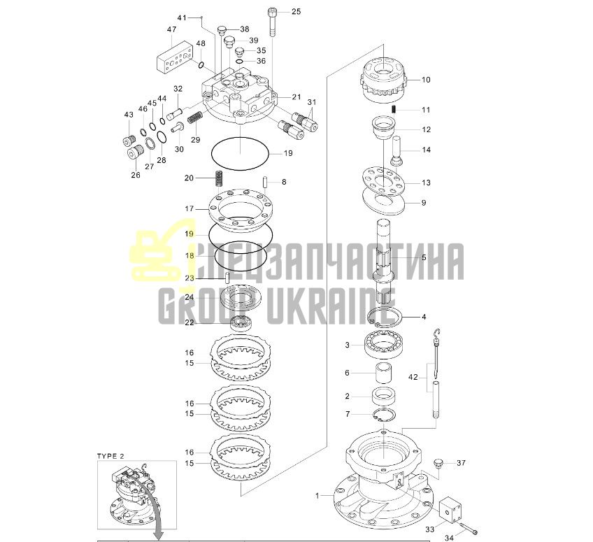 20/951603 Сальник вала гідромотора JCB JS220