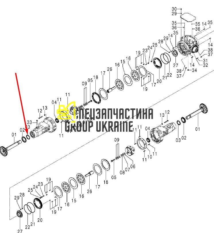Підшипник роликовий K3V 163G3-02561 Hitachi