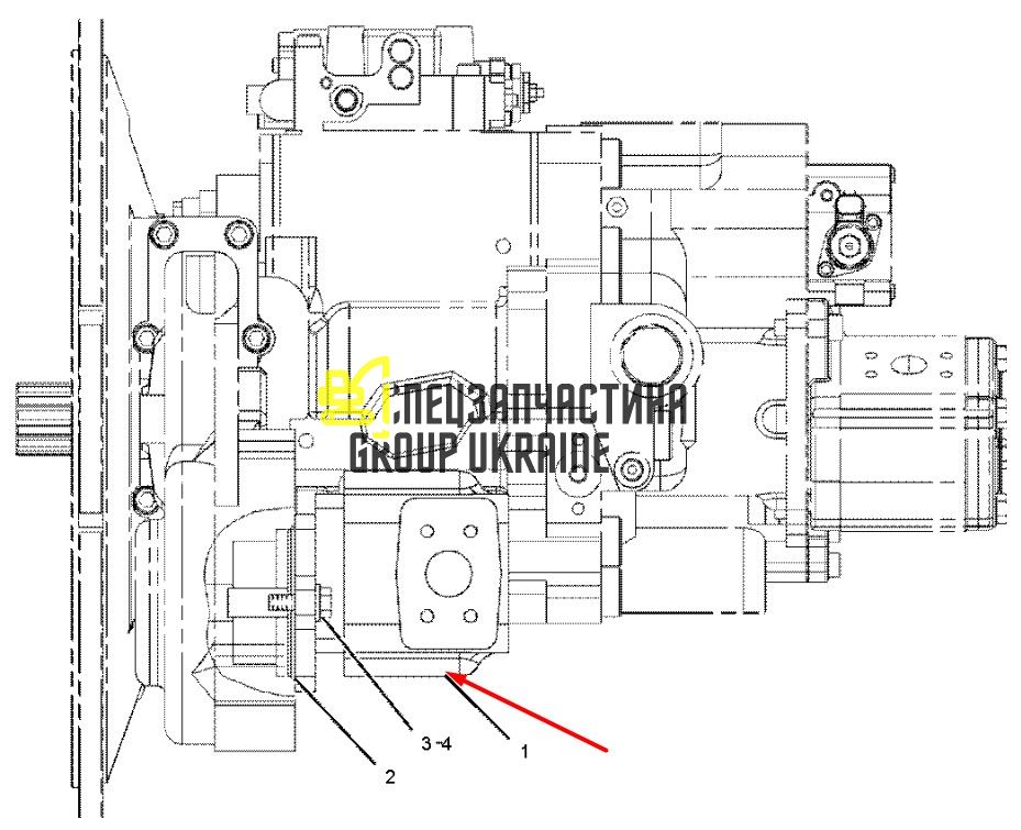 Насос шестерний Kawasaki 207-8235 Handok