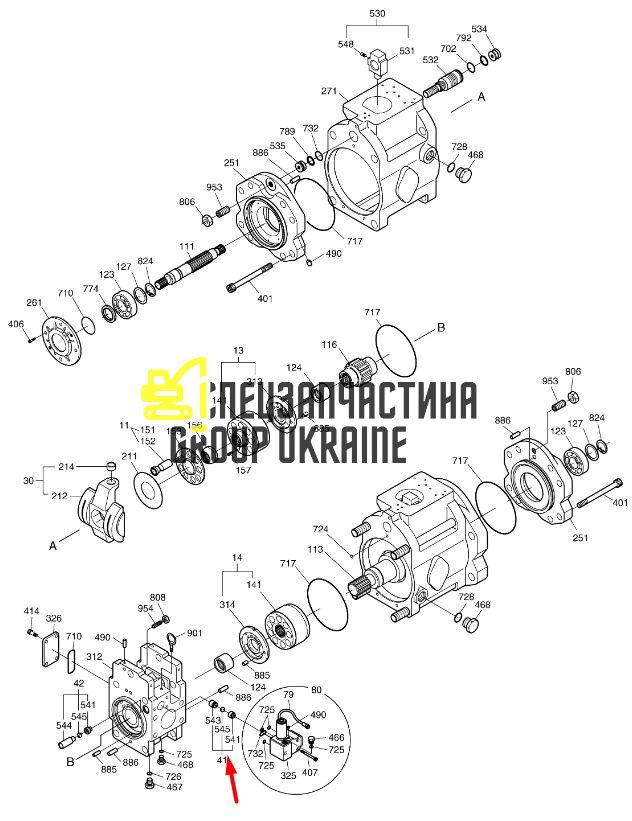 Клапан зворотний короткий Kawasaki 2953802048 (SMALL) Handok