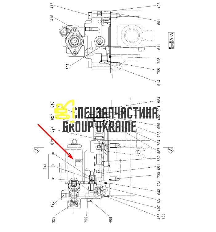 Клапан-соленоїд гідронасосу Kawasaki K5V200DPH KDRDE5KR-20/40C13-203A-H Handok