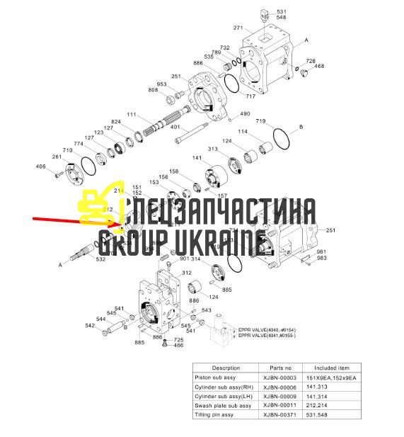 Поворотна плита та супорт Kawasaki K5V200 29238936908