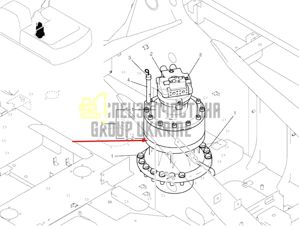 LC32W00007F1 Редуктор повороту KOBELCO SK350-8
