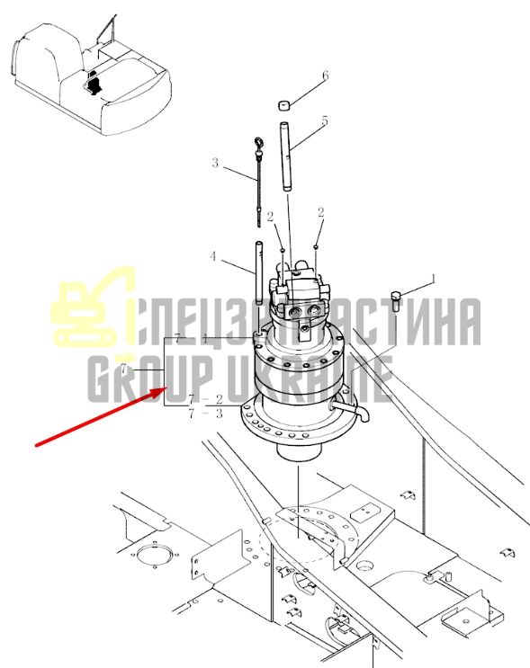 YN15V00036F1 Гідравлічний поворотний двигун Kobelco 200-8, SK210D-8