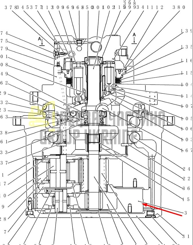 YN15V00037S003 Планетарна шестерня, що несе Kobelco SK200-8, SK210LC-8