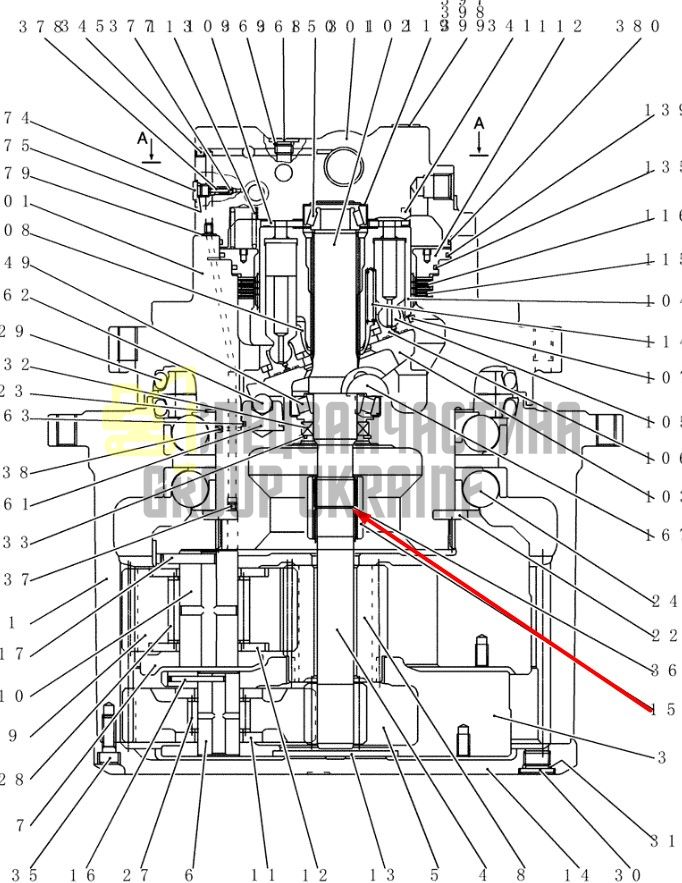 YN15V00037S015 Сполучна втулка Kobelco SK200-8, E215B