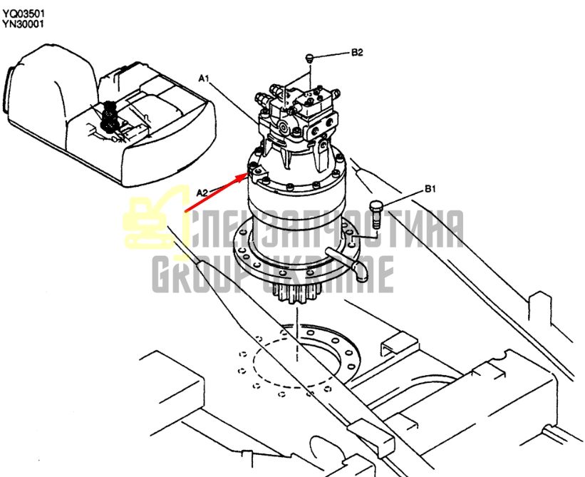 YN32W00004F1 Редуктор повороту KOBELCO SK200-6