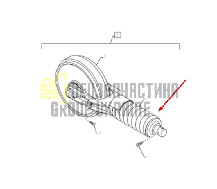 Kobelco YT54D00005F1 Натягувач гусениці для SK135, SK140