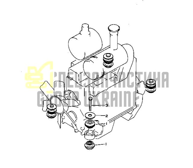 Купити Komatsu 103-01-21120 Подушка двигуна для PC80, WA40