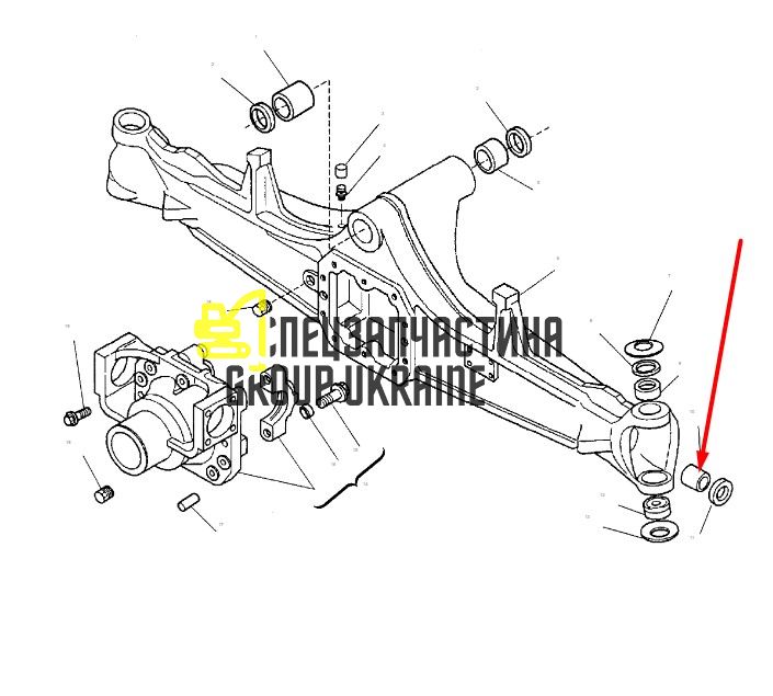 CA0118547 (118547, 3475331M1, 2026039, 83952334, 209-4222) Втулка Komatsu WB140