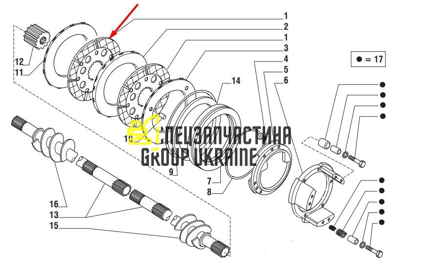136135 (237017A1, RI-660490) Фрикційний диск Carraro