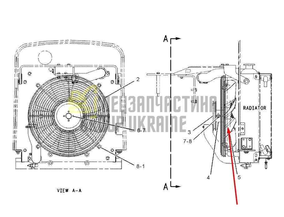 Купити Caterpillar 142-3391 Крильчатка для двигуна 3054, C3.3B навантажувач 420D, 428D