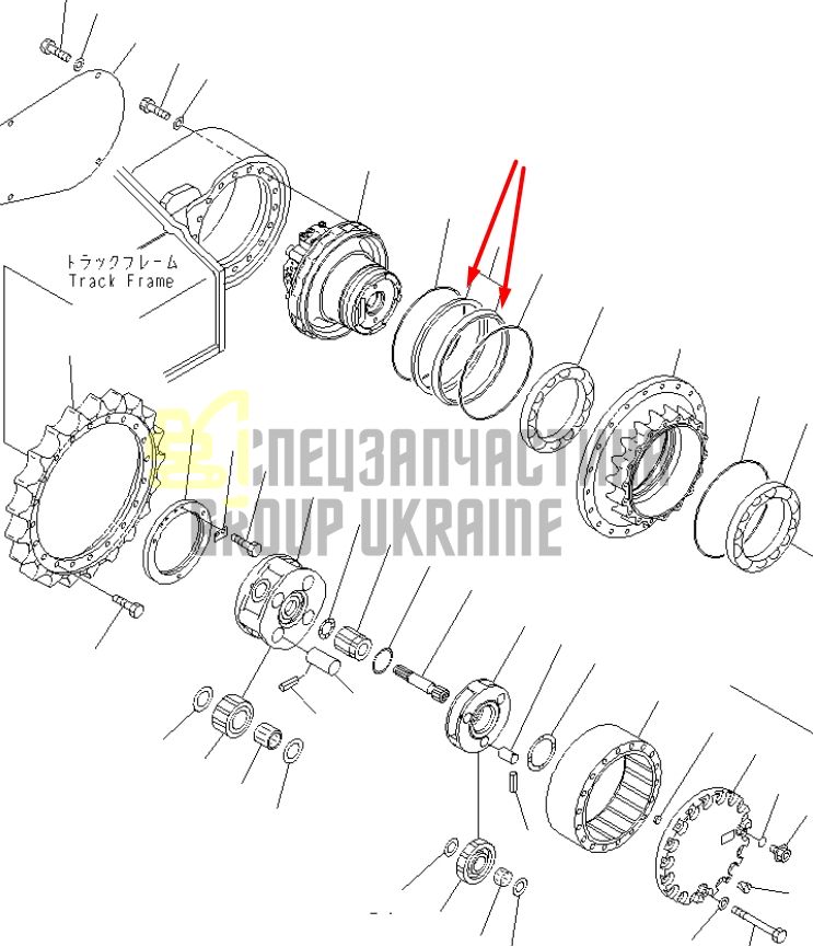 150-27-00029 Сальник бортового редуктора Komatsu D63E даукон, ущільнення
