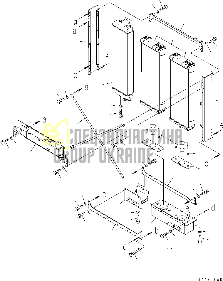 17A-03-41121 Радіатор інтеркулера KOMATSU