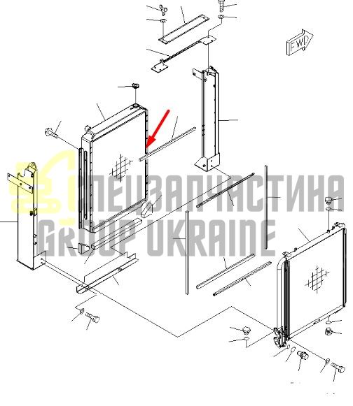 206-03-71120 Радіатор охолодження гідравліки KOMATSU PC200-7