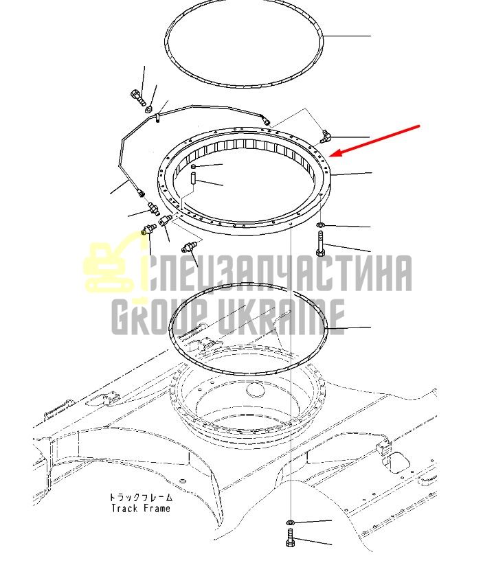 20Y-25-21200 Опорно поворотне коло KOMATSU PC200-8