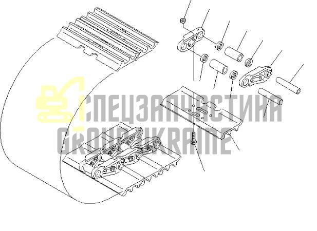 206-32-00113 Ланцюг гусеничний KOMATSU PC220LC 51L