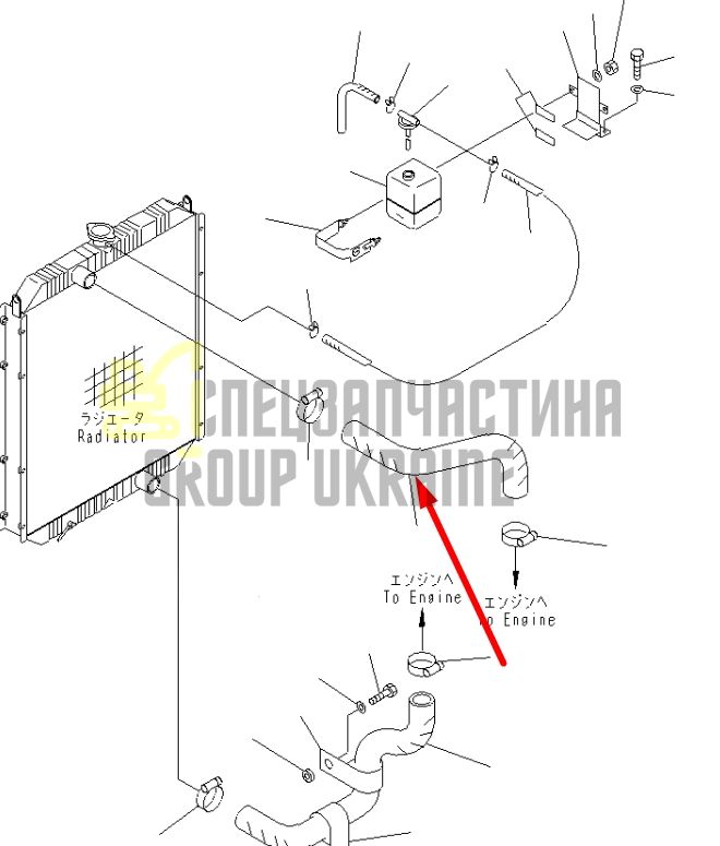 Купити Komatsu 207-03-61171 Патрубок для PC300, PC340