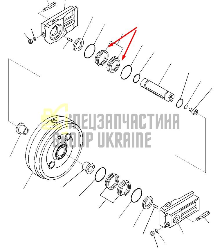 Сальник бортового редуктора 207-27-00010 Komatsu PC 1000 Даукон, ущільнення
