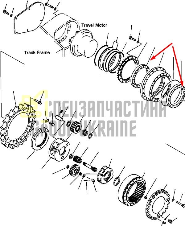 207-27-61310 Подшипник редуктора хода Komatsu PC160, PC180, PC200