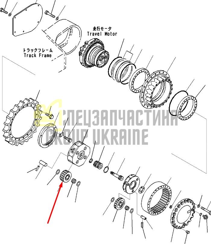 22U-26-21570 Перша планетарна передача KOMATSU