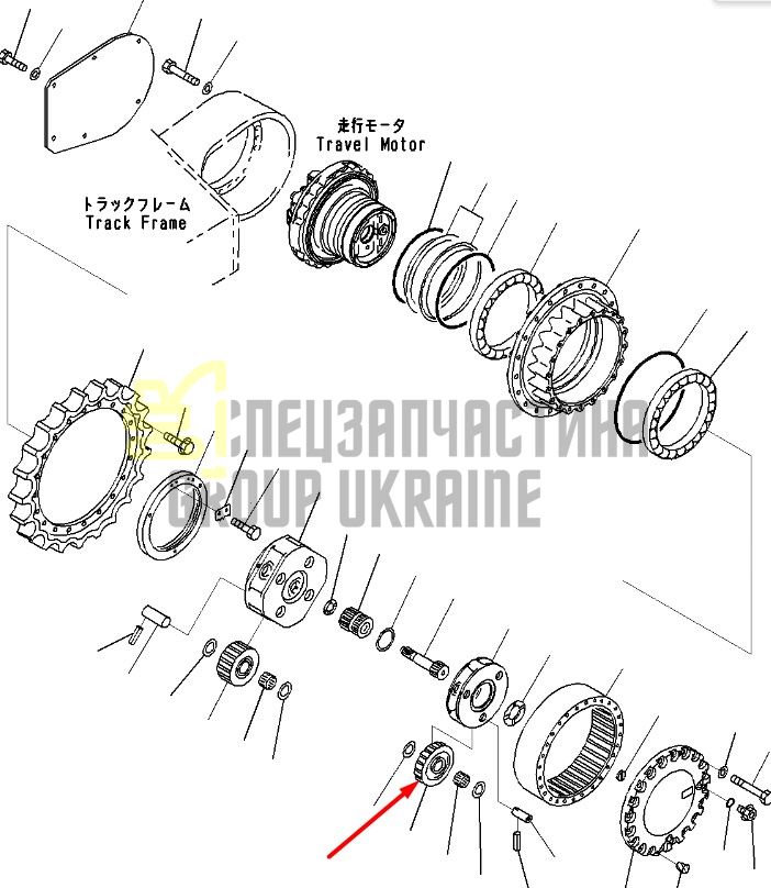 207-27-71121 Шестерня сателіт першого ступеня редуктора KOMATSU PC300