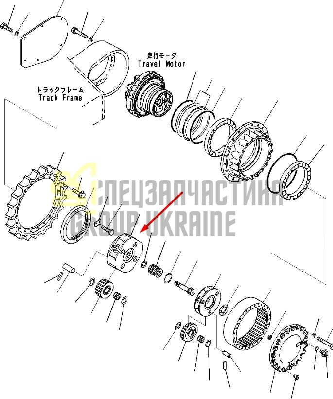 22U-27-21170 Блок сателітів (водило) Komatsu PC200