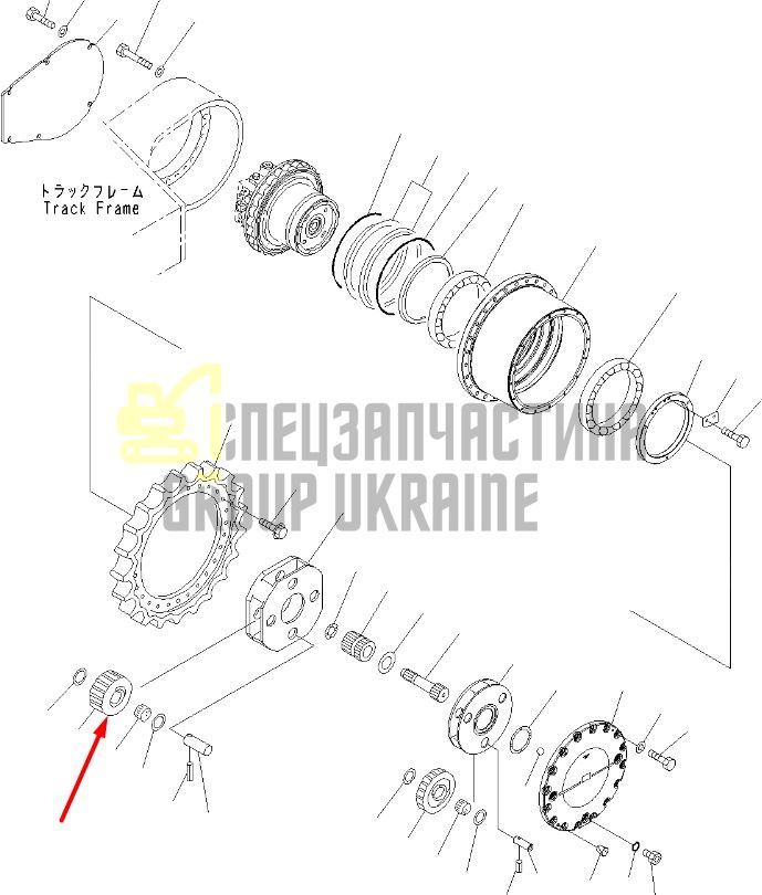 208-27-71140 Шестерня сателіт другого ступеня редуктора KOMATSU PC400