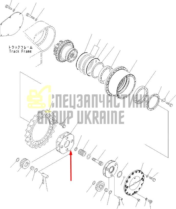 208-27-71170 Водило редуктора ходу Komatsu PC200