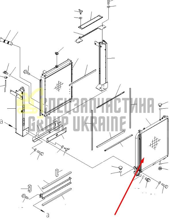 20Y-03-31121 Радіатор охолодження гідравліки KOMATSU PC200-7