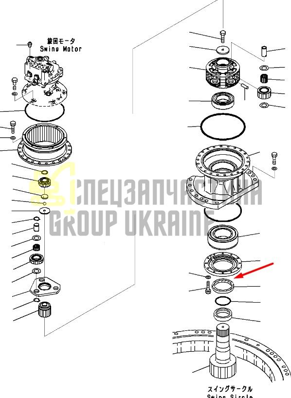 AP4399 Сальник редуктора повороту Komatsu PC200
